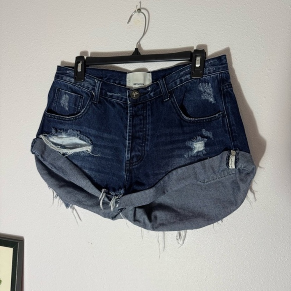 One Teaspoon Bandits distressed cutoff shorts size 28